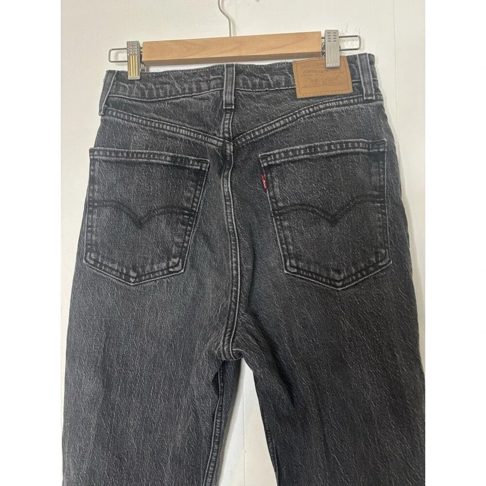 Levi’s Black 70s High Flare BIG E Zip Fly Premium Cotton Women’s Size 27 X 30 - Picture 7 of 11